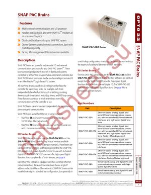 SNAP-PAC-EB2-W datasheet  